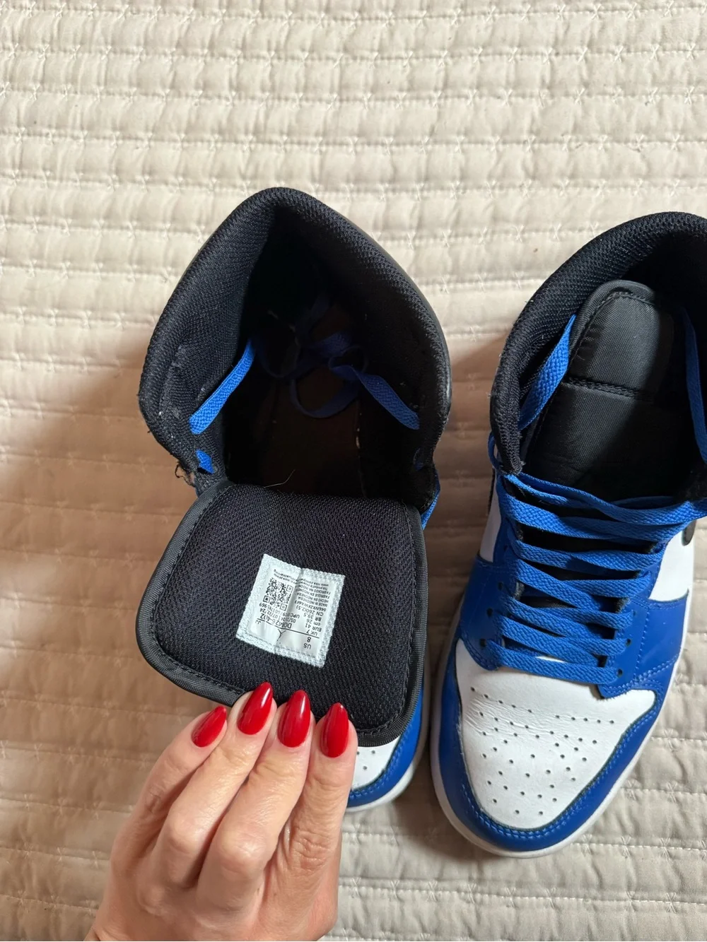 Jordan Mid-Top “game royal” Sneakers in Blue, White & Black